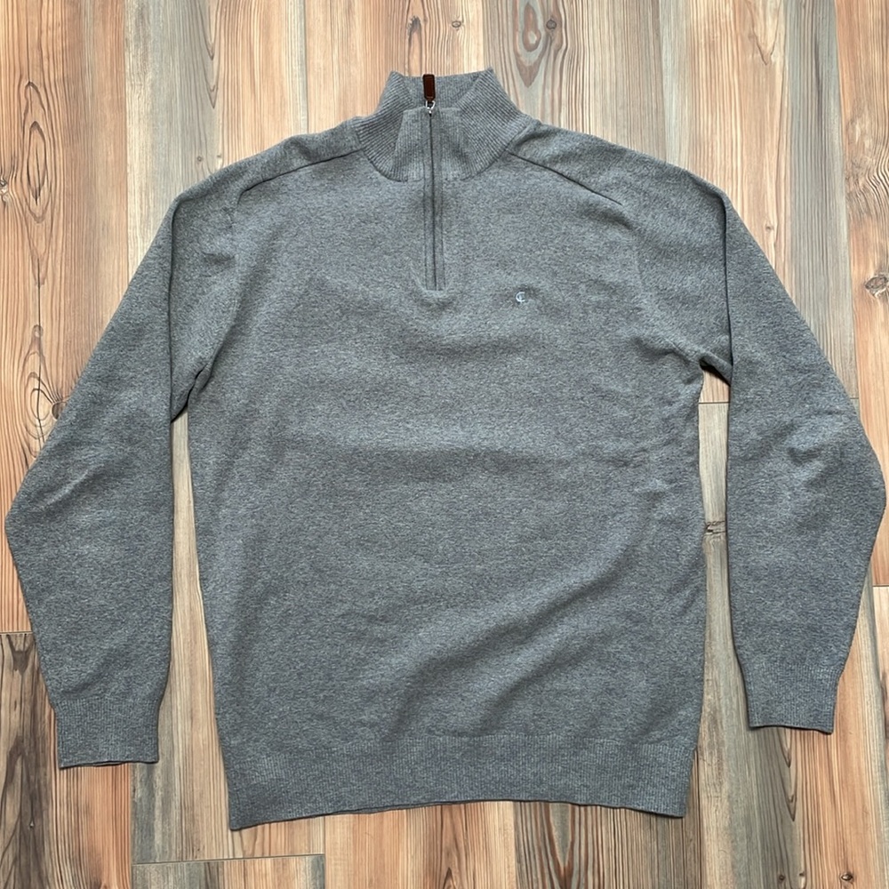 Criquet 1/4 Zip Sweater Size Large Gray NWOT